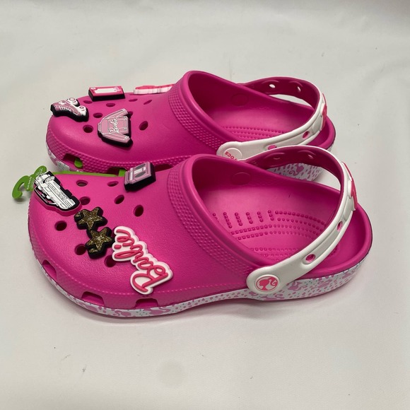 NWT Crocs Women's Limited Edition Barbie Classic Clog - Electric Pink sz 8 - Picture 2 of 8